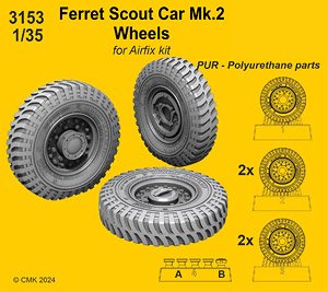 フェレット装甲車 Mk.2 ホイールセット (エアフィックス用) (プラモデル)