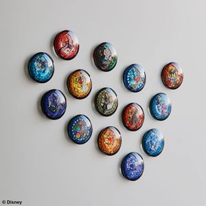 Kingdom Hearts Glass Magnet (Set of 14) (Anime Toy)