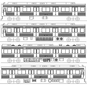 16番(HO) 近鉄3000形 4輌セット (4両・組み立てキット) (鉄道模型)