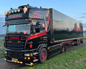 Nordpal SCANIA R6 TOPLINE 4X2 TRIDEC BOX TRAILER - 2 AXLE (Diecast Car)