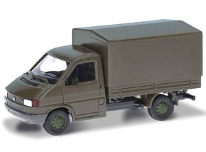 (HO) Volkswagen T4 Flat Bed `Heereslogistikzentrum Wels` [VW T4 Pr/Pl Heer Wels] (Model Train)
