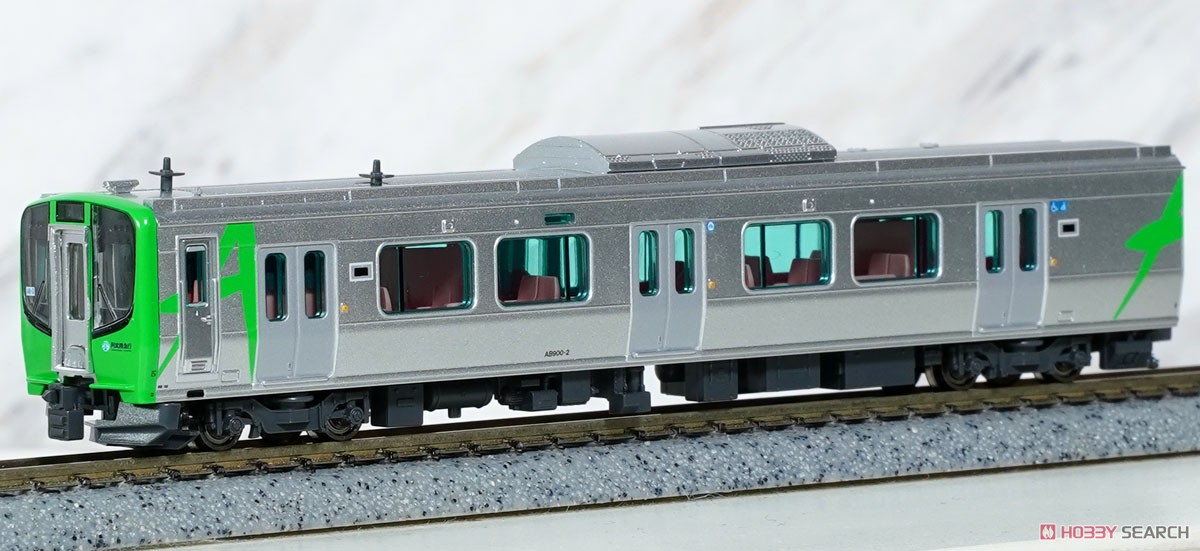 Abukuma Express Series AB900 (2nd Formation / Grass Green) Two Car Set (2-Car Set) (Model Train) 商品画像7