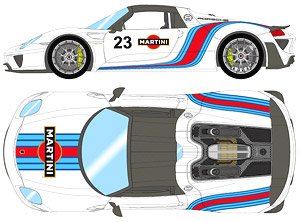 Porsche 918 Spyder weissach package 2011 ホワイト (マルティニストライプ) (ミニカー)