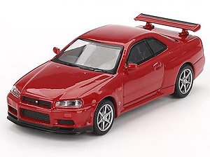 Nissan スカイライン GT-R R34 Vスペック アクティブレッド (右ハンドル) (ミニカー)