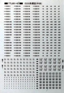 E233系標記 (中央) (鉄道模型)