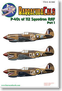 1/32 P-40s 第112飛行隊 RAF Part.1 デカール (プラモデル)