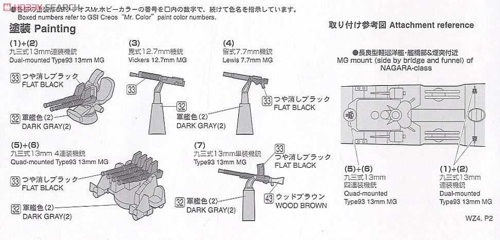 九三式 13.2mm機銃セット (プラモデル) 塗装1