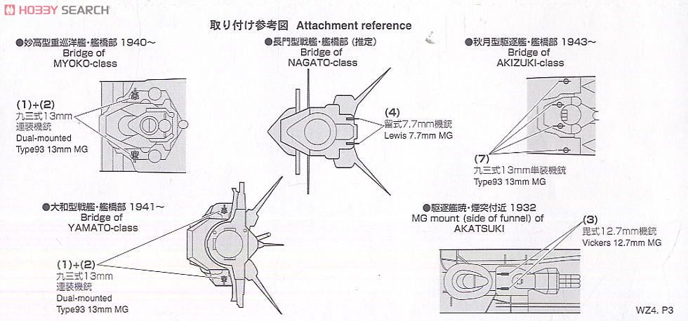 九三式 13.2mm機銃セット (プラモデル) 設計図2