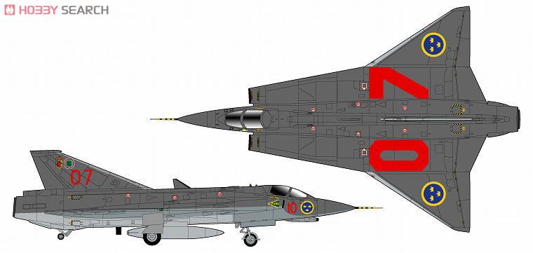 J35J ドラケン スウェーデン空軍 (制空迷彩塗装済) (プラモデル) その他の画像1