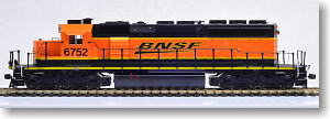 (HO) EMD SD40-2 中期形 BNSF Swoosh Logo No.6752 (オレンジ/黒/黄帯) ★外国形モデル (鉄道模型)