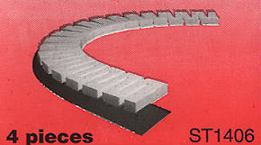 【サブテレイン】 ST1406 ライザー(水平線路台)： 1/2インチライザー (4本入り) (鉄道模型)