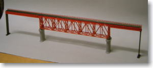 単線上路ワーレントラス鉄橋 (只見川鉄橋風) (基本・組み立てキット) (鉄道模型)