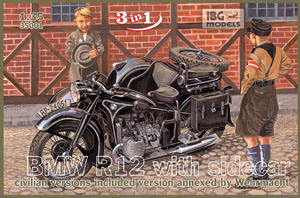 独 BMW R12サイドカー 民間型 (プラモデル)