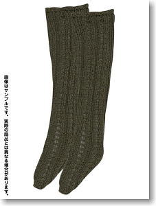 Cotton Modal Kneelength Socks (Khaki) (Fashion Doll)