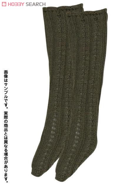 Cotton Modal Kneelength Socks (Khaki) (Fashion Doll) Item picture1