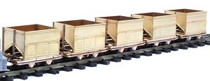 (HOナロー) 唐沢原石軌道 鉱車 (5両・組み立てキット) (鉄道模型)