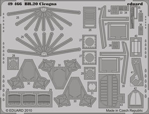 BR.20 チクゴナ・イ式重爆 内/外装用エッチングパーツ (接着剤付) (プラモデル)