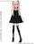Cross Camisole Mini One-Piece for 60cm Doll (Black) (Fashion Doll) Other picture1