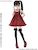 Cross Camisole Mini One-Piece for 60cm Doll (Red Check) (Fashion Doll) Other picture1