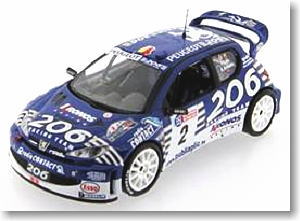 プジョー 206 WRC 2003年 ラリー・コンドロス 優勝 (No.2) (ミニカー)