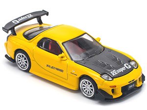 MAZDA RX-7 (FD3S) RE-AMEMIYA WIDEBODY YELLOW (Diecast Car)