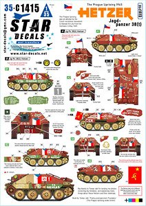 Hetzer - JgPanzer 38(t).The Prague Uprising 1945 # 2 (Decal)