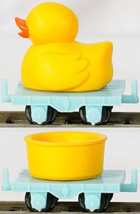 Rail Bath `Duck` Baby Bird, Round Plastic Wash Basin (w/Minecart) (Model Train)