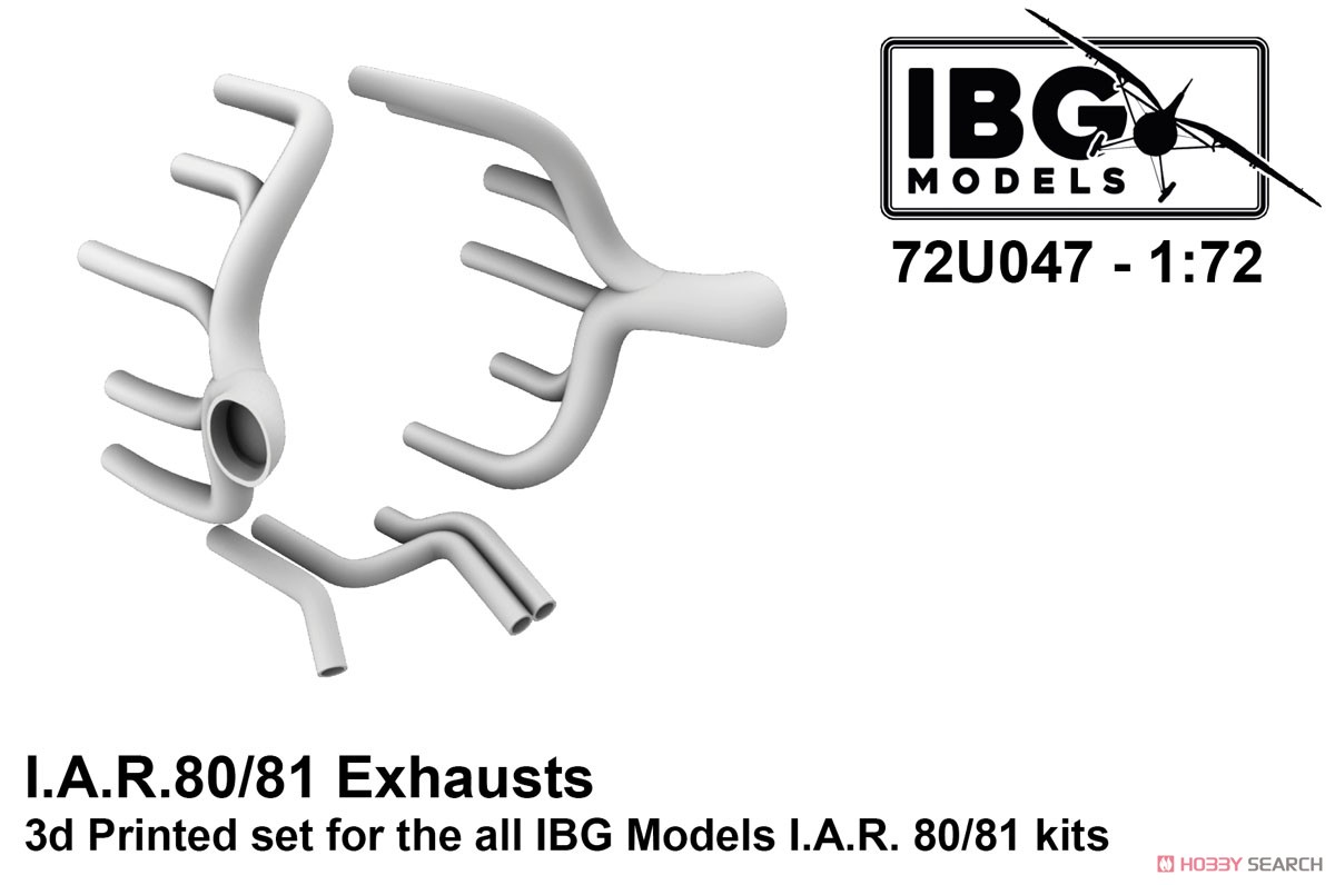 I.A.R. 80/81用排気管・3DプリントIBG用(72U047) (プラモデル) その他の画像1