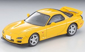 TLV-N267d マツダ RX-7 タイプR バサーストR (黄) 2001年式 (ミニカー)