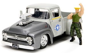 1956 フォード F-100 ストリートファイター/ガイル フィギュア付 (ミニカー)