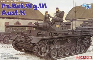 Pz.Bef.Wg.III Ausf.K w/Magic Track/Aluminum Gun Barrel/ Metal Smoke Discharges & Smoke Grenade (Plastic model)