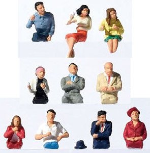 16番(HO)人形 : 座っている乗客 (談話) (鉄道模型)