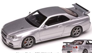 日産 スカイライン GT-R (R34) V Spec II スパークリングシルバー (ミニカー)