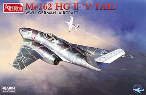 WWII German Aircraft Me262 HGIII `V Tail` (Plastic model)