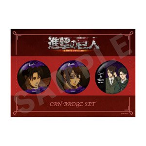 Attack on Titan Can Badge Set D Levi & Hange (Anime Toy)