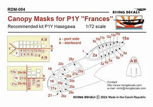 空技廠 P1Y 銀河 塗装マスクシール (ハセガワ用) (プラモデル)