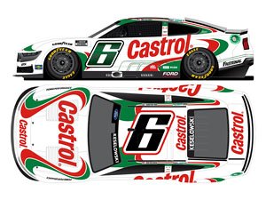 CASTROL 2024 フォード マスタング ブラッド・ケセロウスキー #6 ダーリントン スローバック (ミニカー)