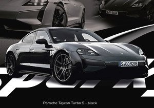Porsche Taycan Turbo S - Black (Diecast Car)
