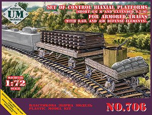 Set of Control Biaxial Platforms for Armored Trains (Set of 2) (Plastic model)