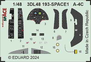 A-4C Space 3D Decal Set (for Hasegawa) (Plastic model)