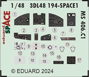 MS.406.C1 Space 3D Decal Set (for Dora Wings) (Plastic model)