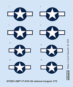 P-51D US national insignia (for Eduard) (Decal)