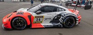 Porsche 911 GT3 R (992) No.24 Lionspeed GP 9th 24H Nurburgring 2024 A.Au - P.Niederhauser - P.Kolb - I.Dontje (Diecast Car)