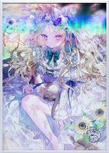 【50枚限定】 おにねこ先生直筆サイン入り X-ART製 オーロラアート