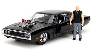 F&F ダッジ チャージャー R/T ブラック ドミニク フィギュア付 (ミニカー)