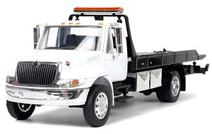 インターナショナル フラットベッド 牽引トラック グロスホワイト (ミニカー)