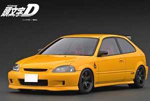 INITIAL D Honda CIVIC (EK9) Type R Yellow (Diecast Car)