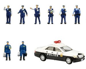 Visual Scene Accessory 145 Patrol Car / Police Officer (Model Train)