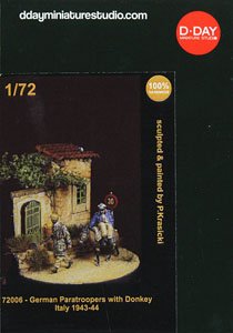 WWII ドイツ 降下猟兵とロバ イタリア1943-44(2体入) (プラモデル)