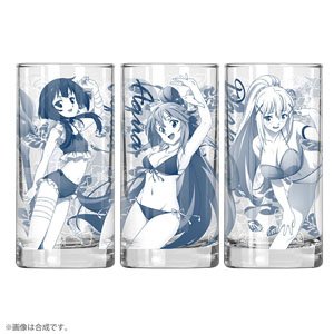 KonoSuba: God`s Blessing on this Wonderful World! 3 Swimwear Aqua & Megumin & Darkness Glass (Anime Toy)